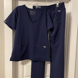 Figs Navy Blue Scrub Set medium